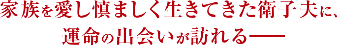 家族を愛し慎ましく生きてきた衛子夫に、運命の出会いが訪れる――